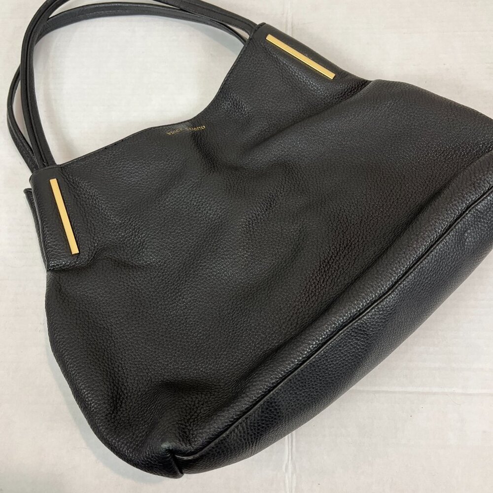 Women's Black pebbled leather Vince Camuto Shoulder Tote - Picture 11 of 12